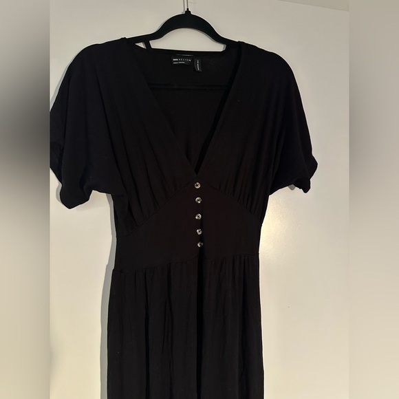 ASOS DESIGN waisted midi tea dress with buttons - Picture 4 of 10